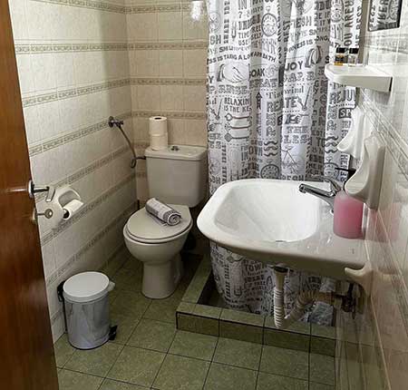 Twin room with mountain view