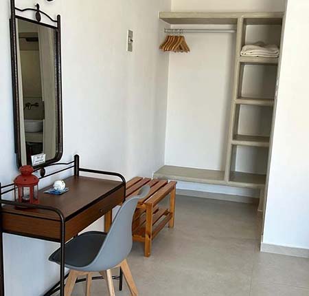 Chambre double avec vue sur le jardin